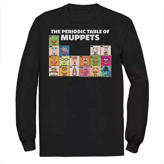 Disneys The Muppets Big & Tall Periodic Table Of The Muppets Long Sleeve Tee, Mens Product Image