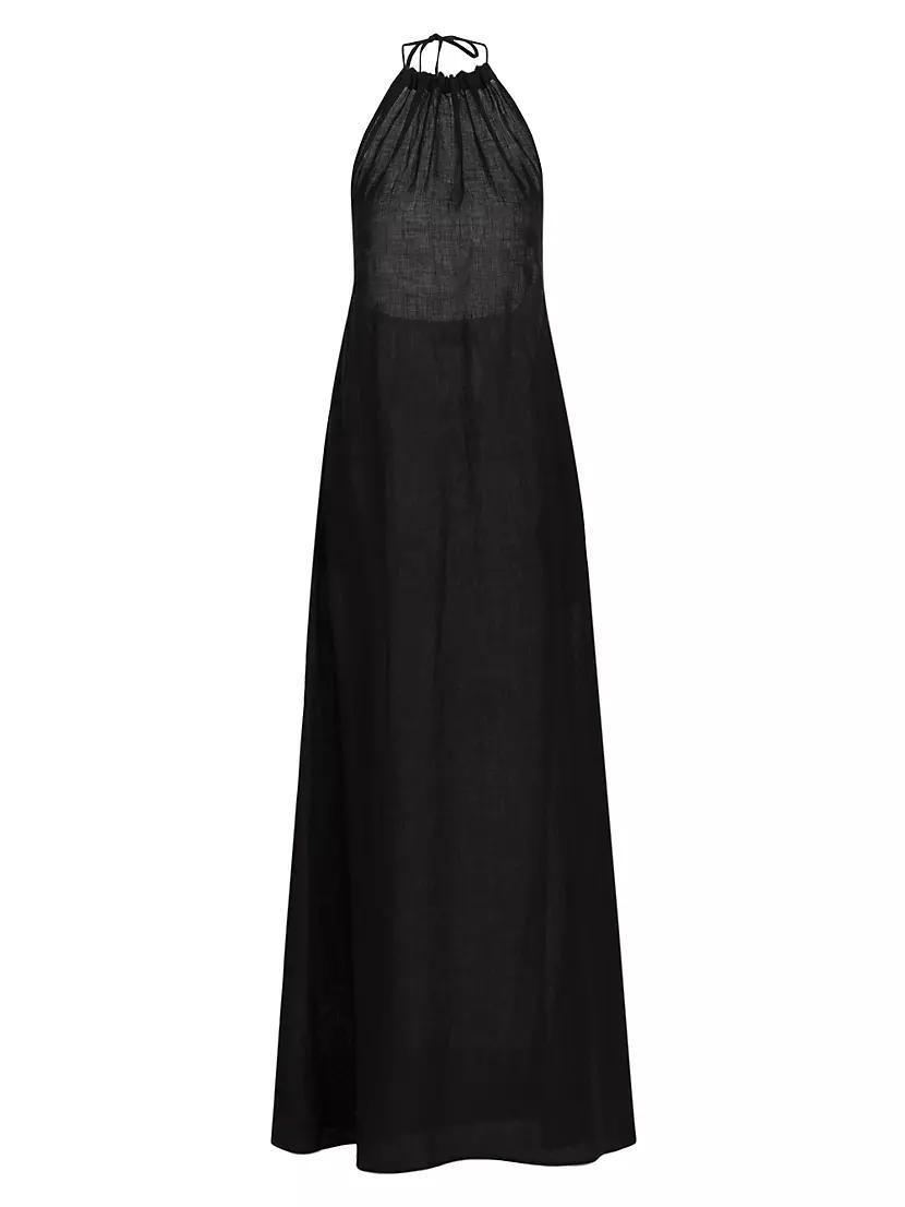 Lelia Linen Halterneck Maxi Dress Product Image