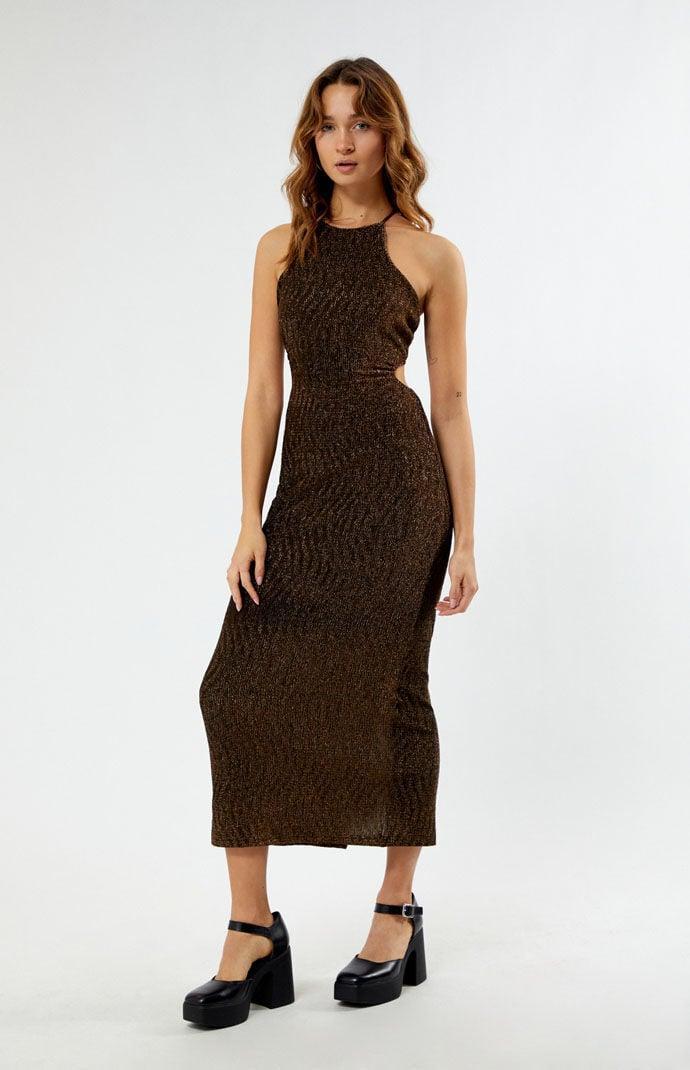 MINKPINK Womens Alani Tie Back Midi Dress Product Image