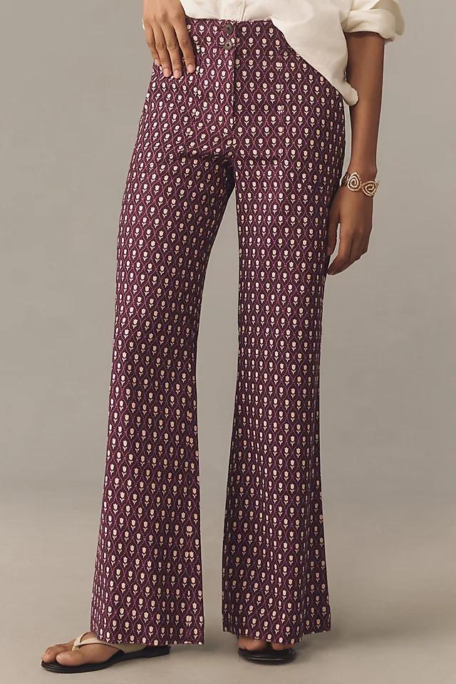 The Naomi Linen Wide-Leg Flare Pants by Maeve Product Image