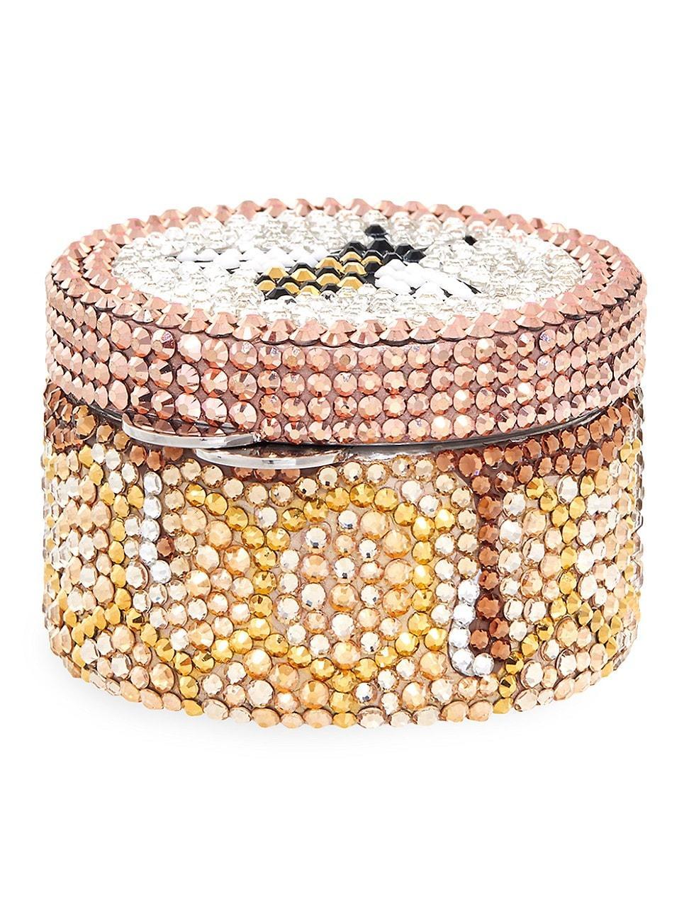 Womens Crystal-Embellished Bee Miniature Pill Box Product Image