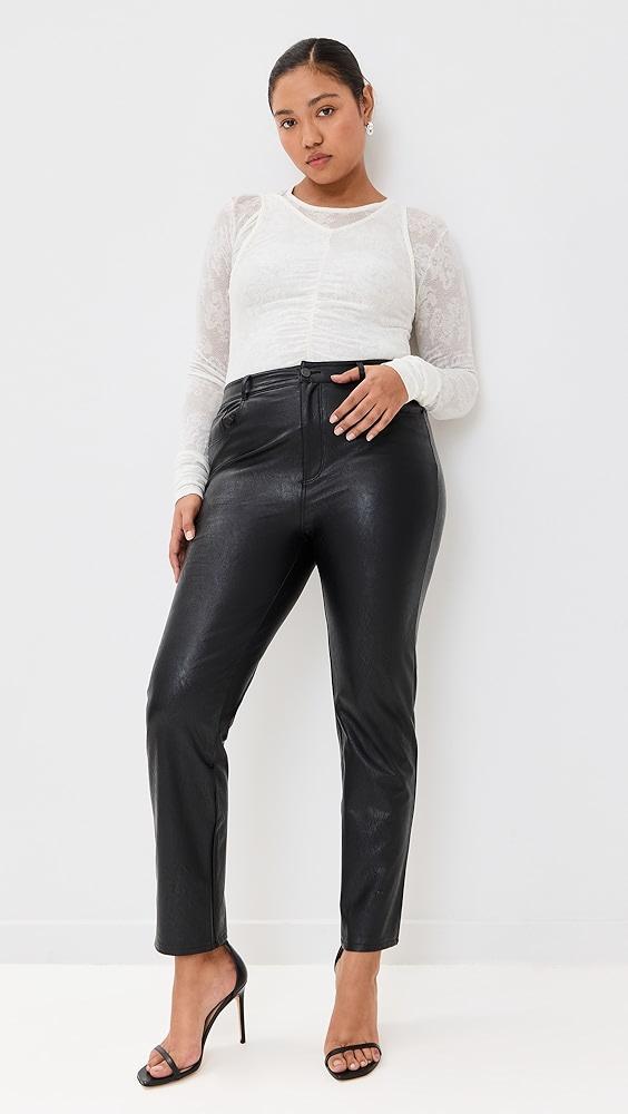 PAIGE Stella Faux Leather Jeans | Shopbop Product Image