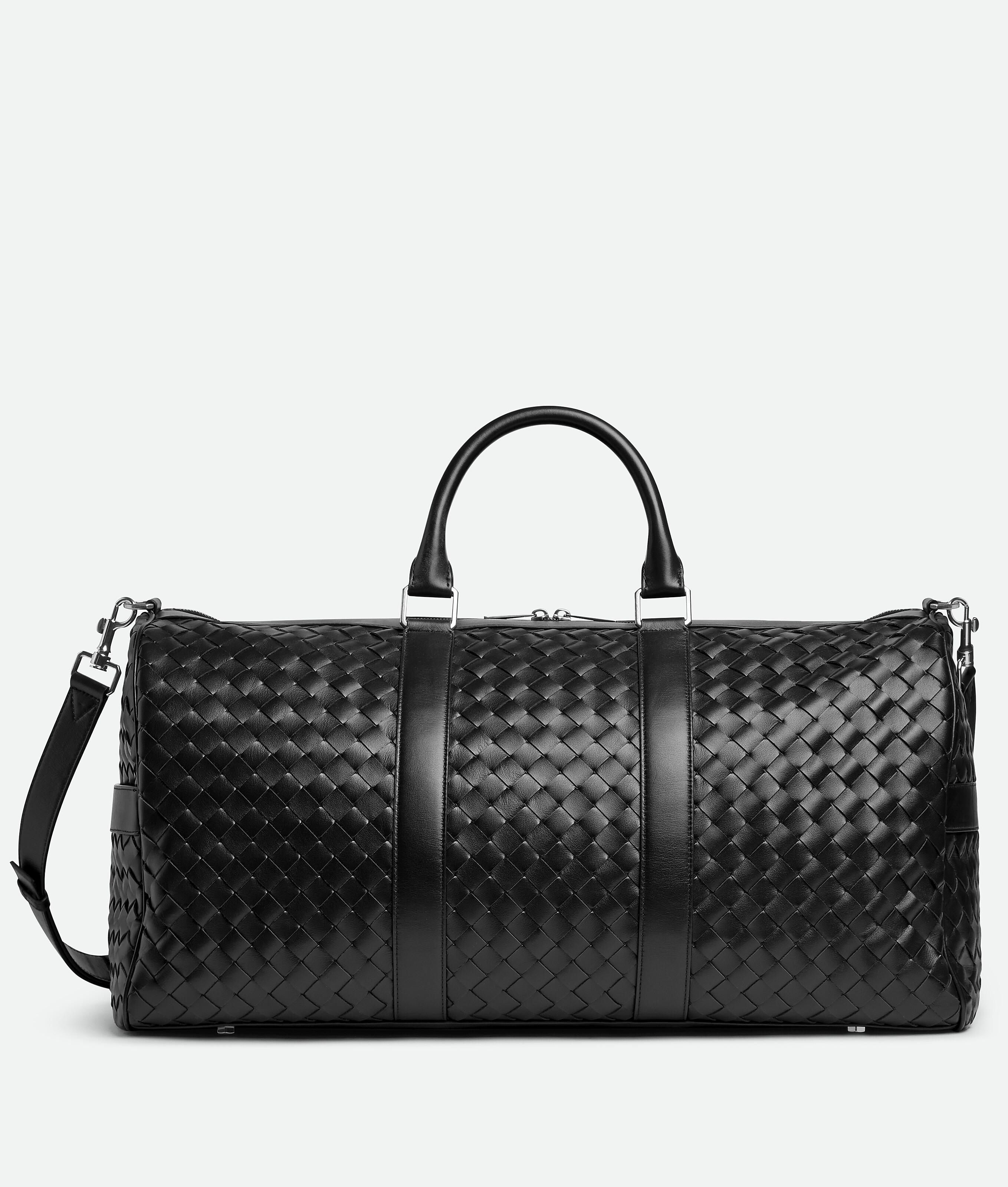 Men's Intrecciato Cabin Duffle in Black Product Image