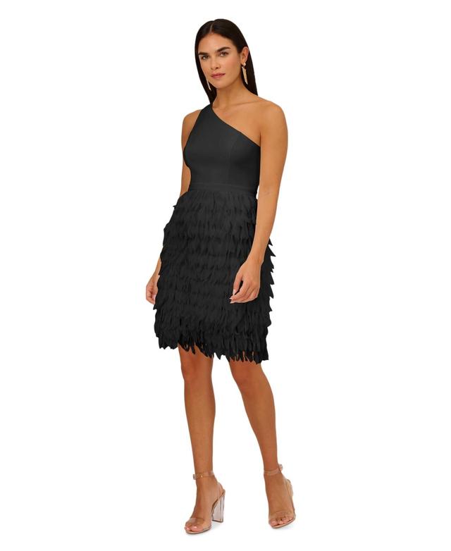 Women's Chiffon Feather Cocktail Dress  Product Image