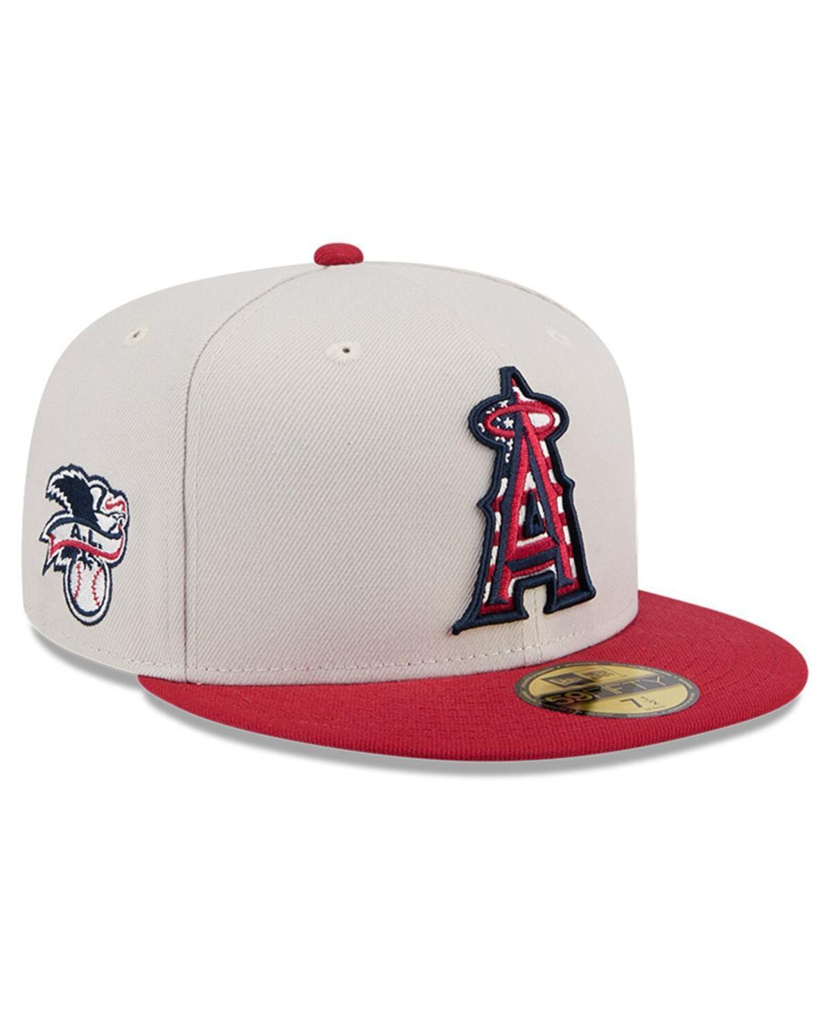 Mens New Era Khaki/Red Los Angeles Angels 2024 Fourth of July 59FIFTY Fitted Hat Product Image