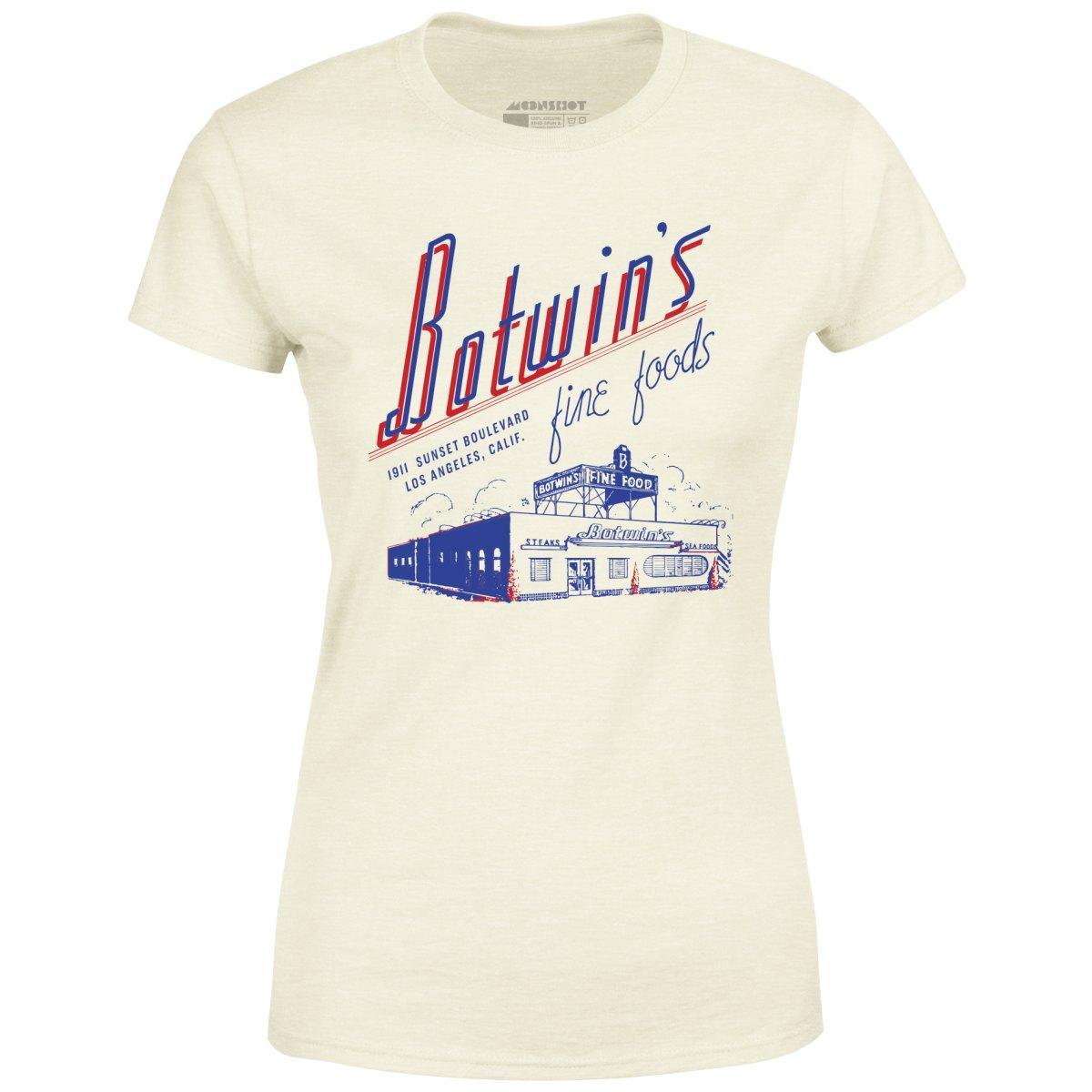 Botwin's Cafe v2 - Los Angeles, CA - Vintage Restaurant - Women's T-Shirt Female Product Image