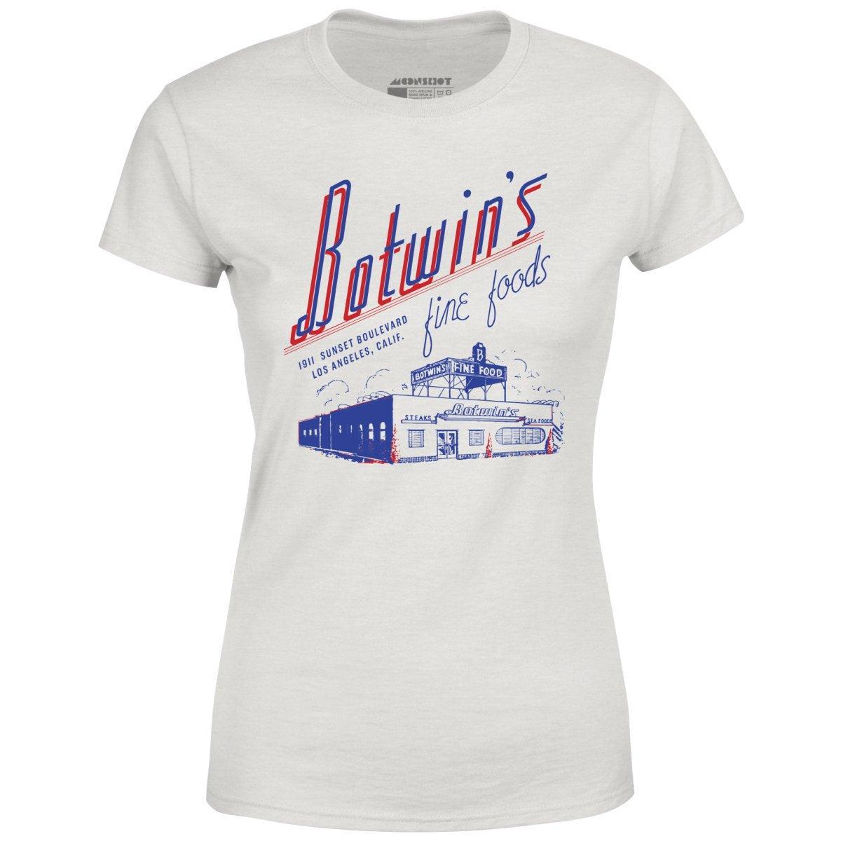 Botwin's Cafe v2 - Los Angeles, CA - Vintage Restaurant - Women's T-Shirt Female Product Image