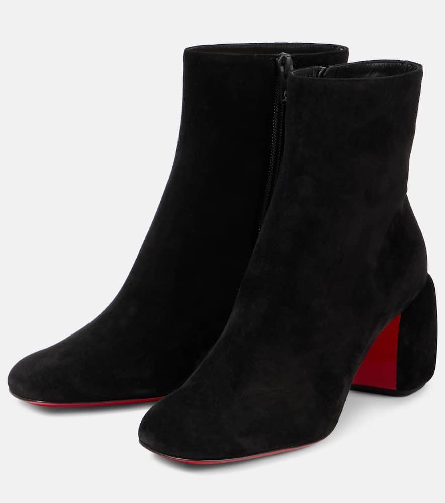 CHRISTIAN LOUBOUTIN Minny Booty 70 Suede Ankle Boots In Black Product Image