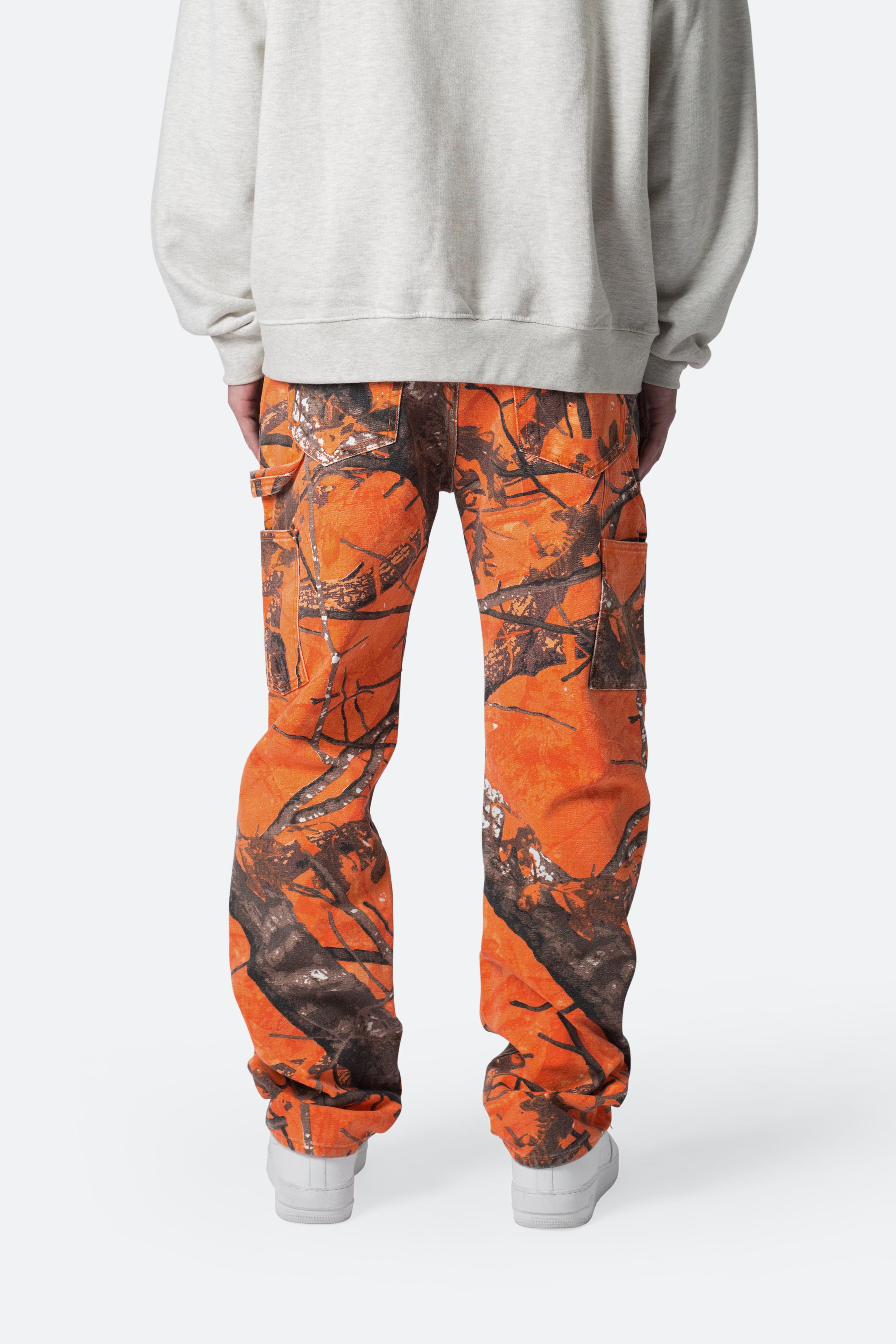 V603 Camo Carpenter Pants - Orange Product Image