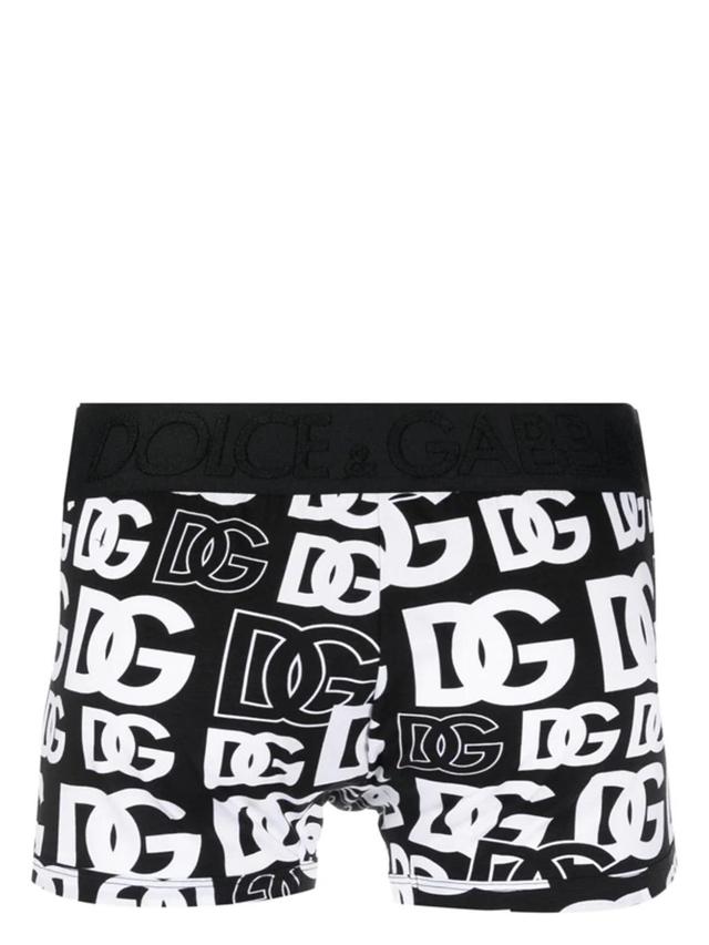 Logo-print Logo-waist Boxers In Black Product Image