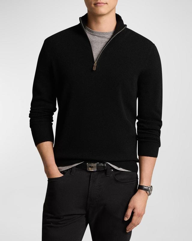 Mens Wool Quarter-Zip Sweater Product Image