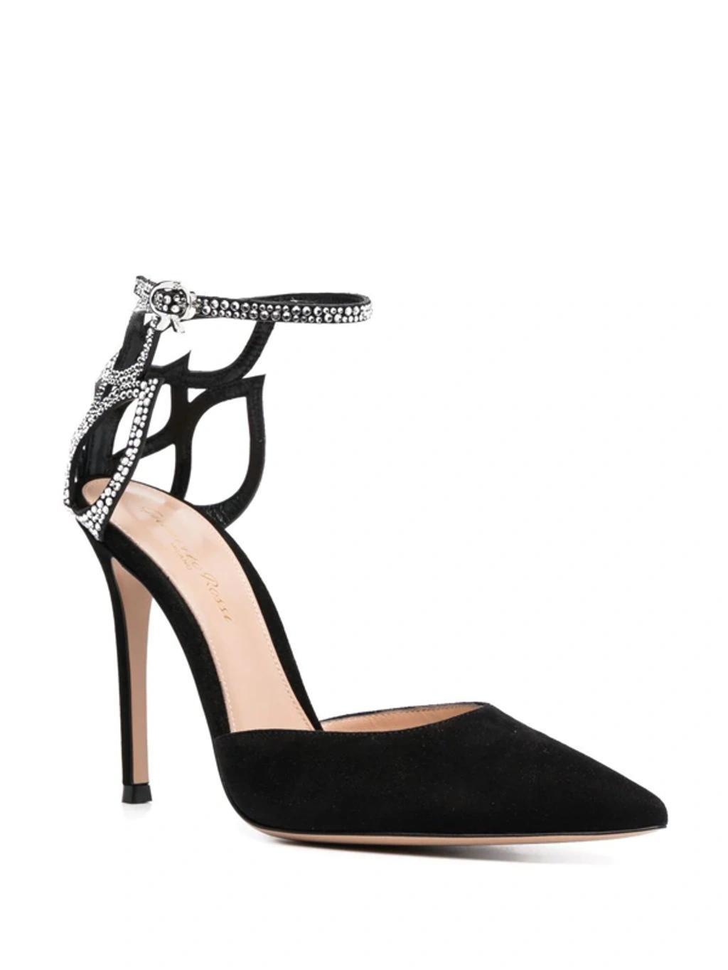 GIANVITO ROSSI Crystal-embellished 115mm Heeled Pumps In Black Product Image