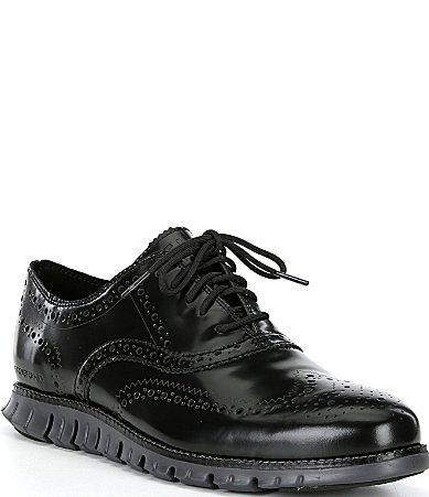 Cole Haan Mens ZERGRAND Leather Wingtip Brogue Oxfords Product Image