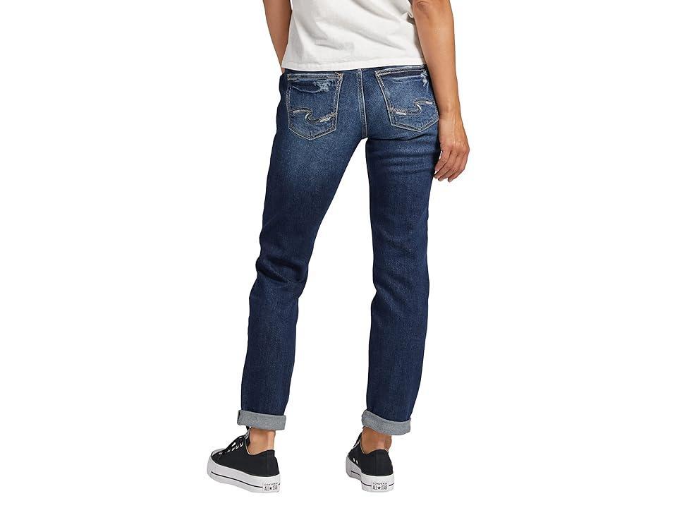 Silver Jeans Co. Boyfriend Mid-Rise Slim Leg Jeans L27101EOE440 (Indigo) Women's Jeans Product Image