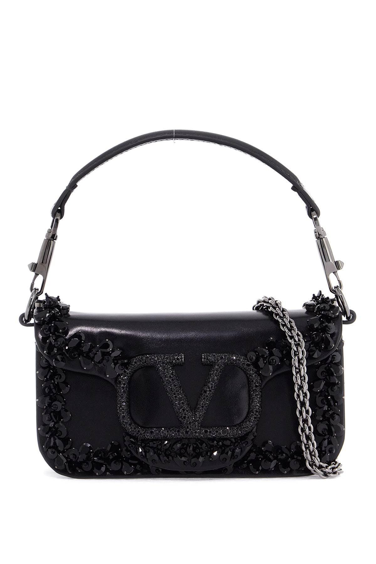 VALENTINO GARAVANI Mini Shoulder Handbag With Swarovski Accents In Black Product Image