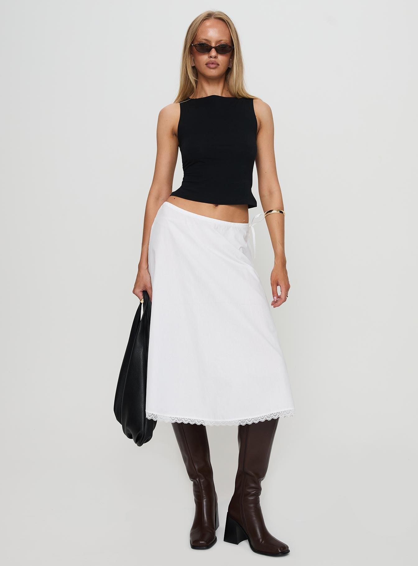 Taka Midi Skirt White Product Image