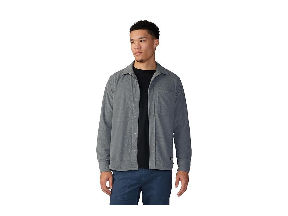 Mountain Hardwear Microchill Long Sleeve Shirt (Foil Grey Heather) Men's Clothing product image