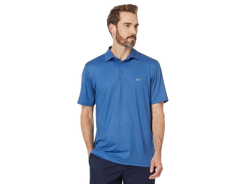 Vineyard Vines Printed Sankaty Polo (Whale Dot Wave) Men's Clothing Product Image