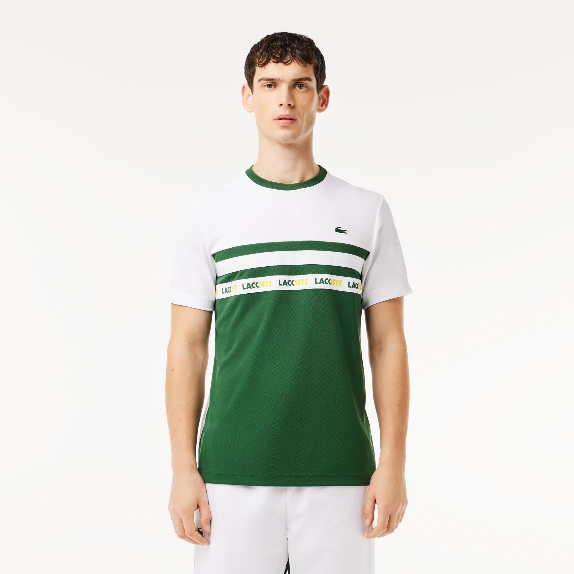 Ultra-Dry Logo Stripe Piqué Tennis T-shirt Product Image