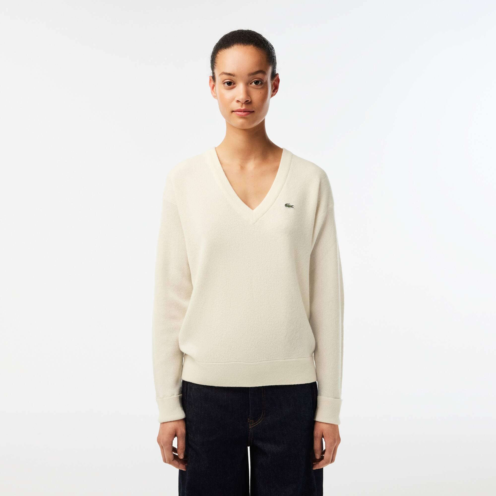 Wool V Neck Sweater Product Image