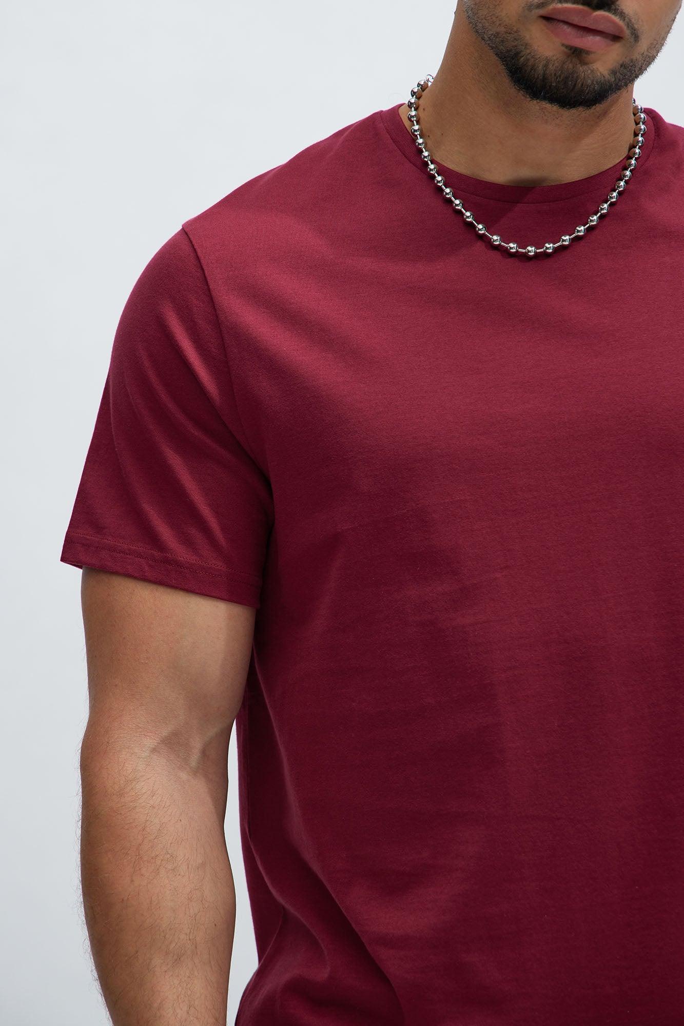 Essential Crew Tee - Burgundy Product Image