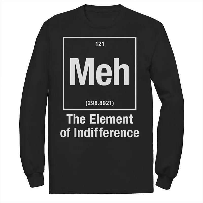 Mens Meh Element of Indifference Periodic Table Science Tee Product Image