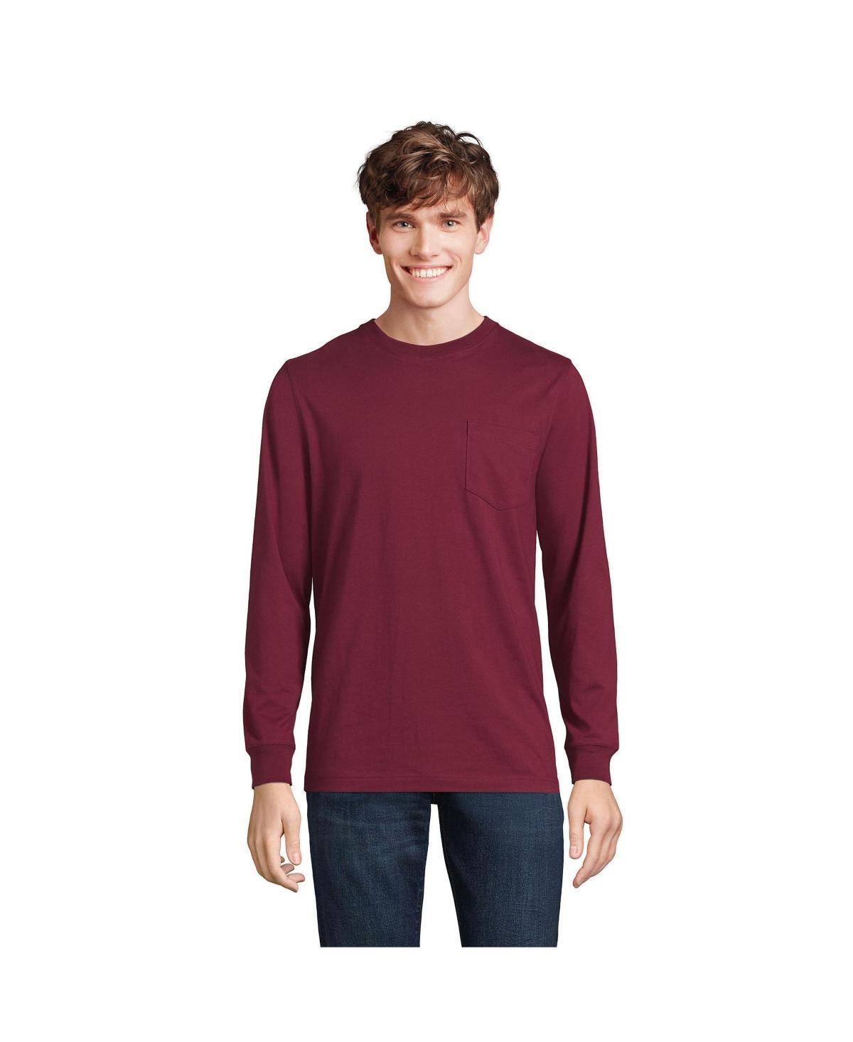 Lands End Mens Super-t Long Sleeve T-Shirt with Pocket Product Image