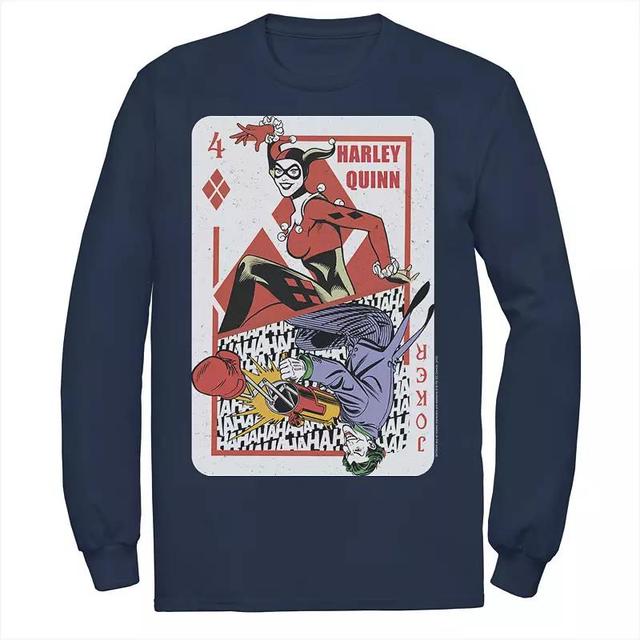 Mens DC Comics Harley Quinn Joker Playing Card Tee, Mens Product Image