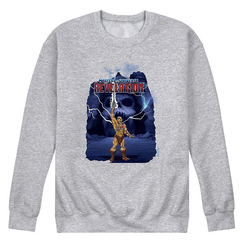 Mens He-Man Masters of the Universe Fleece Sweatshirt Athletic Grey Product Image