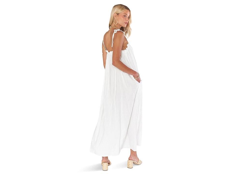 Show Me Your Mumu Angel Maxi Dress (White Linen) Women's Clothing Product Image