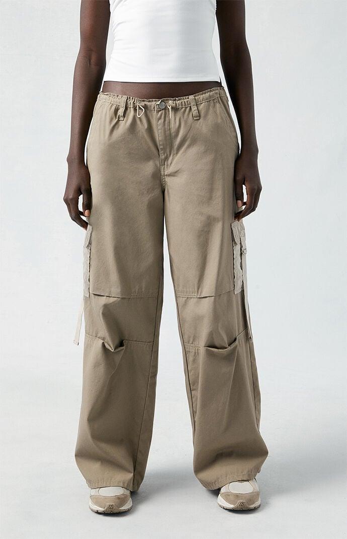 Womens Toggle Baggy Cargo Pants - Product Image