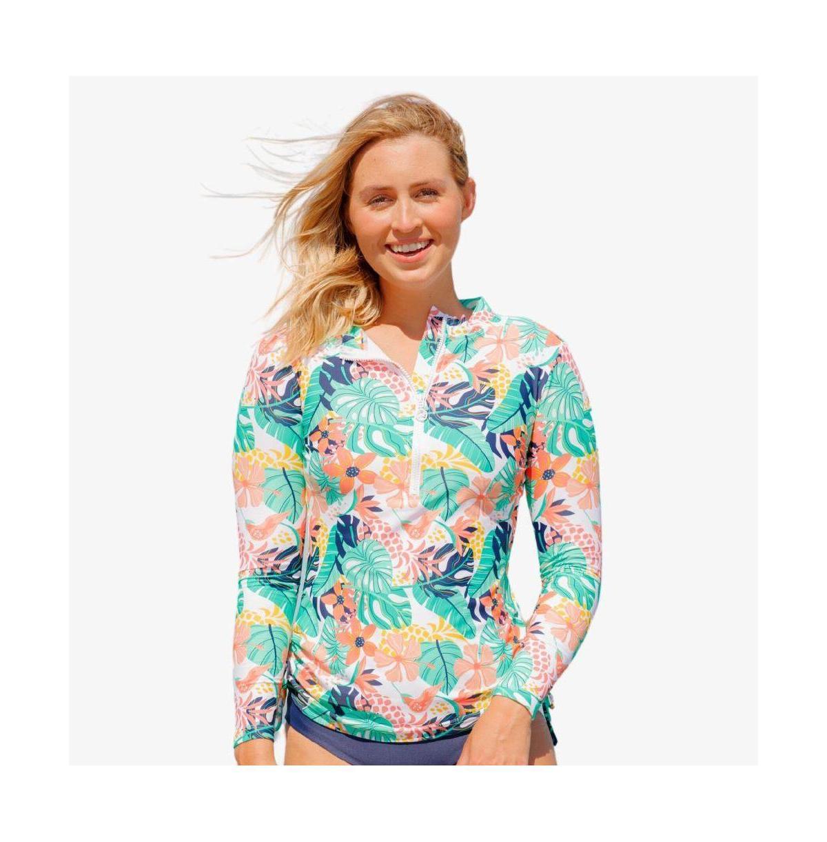 Calypsa Womens Half-Zip Nora Swim Top Product Image