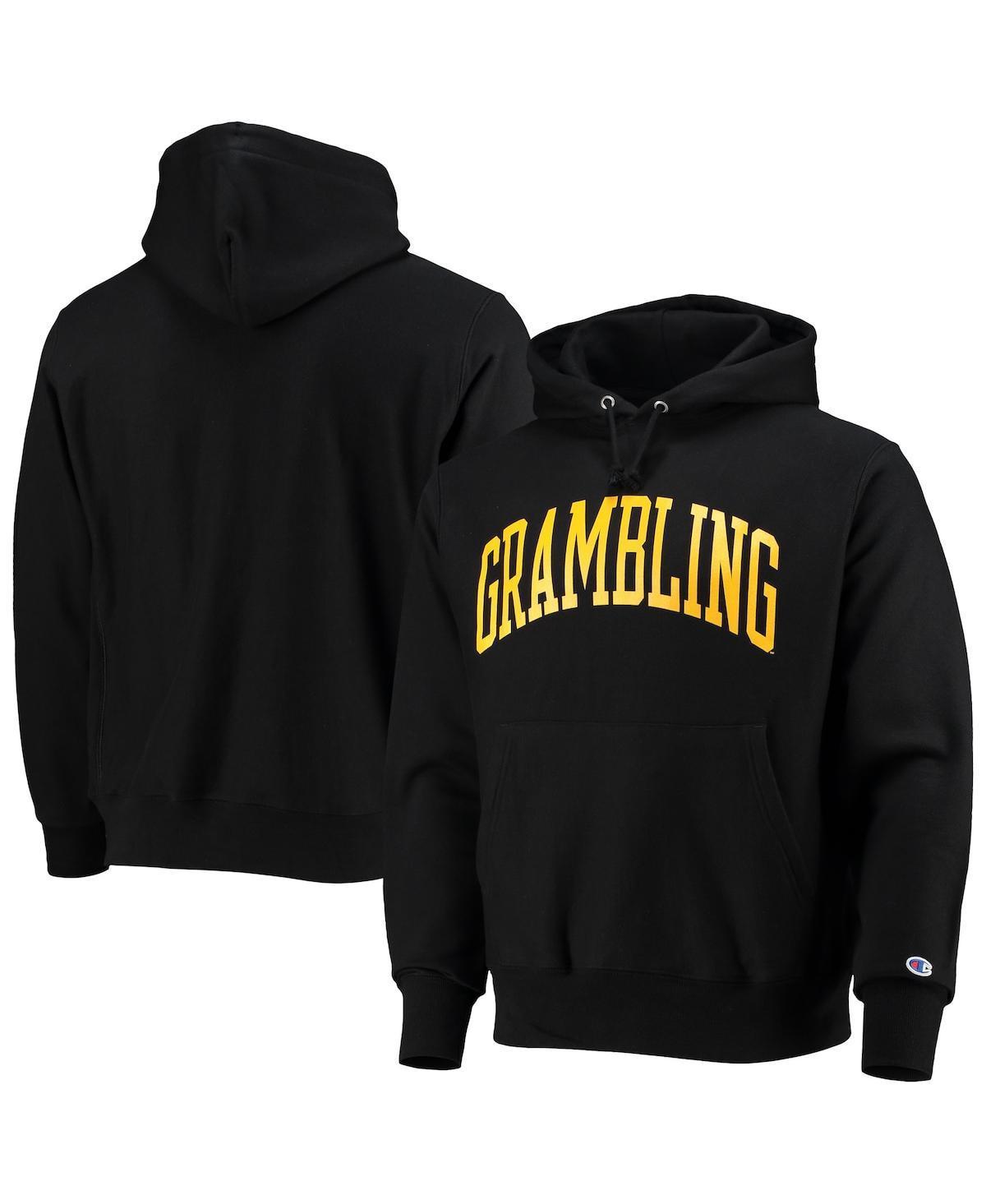 Mens Champion Black Grambling Tigers Tall Arch Pullover Hoodie Product Image