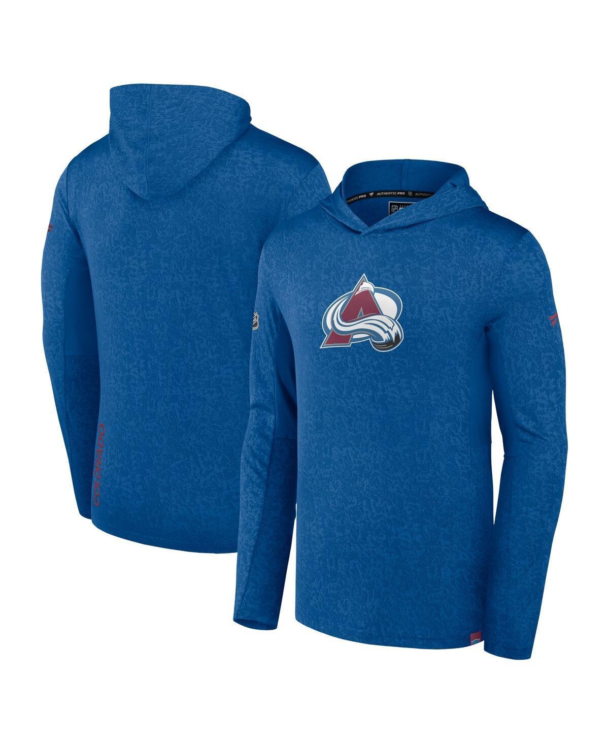 Mens Fanatics Blue Colorado Avalanche Authentic Pro Lightweight Pullover Hoodie Product Image