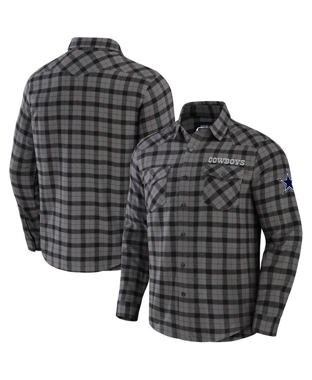 Mens Nfl x Darius Rucker Collection by Fanatics Gray Dallas Cowboys Flannel Long Sleeve Button-Up Shirt Product Image