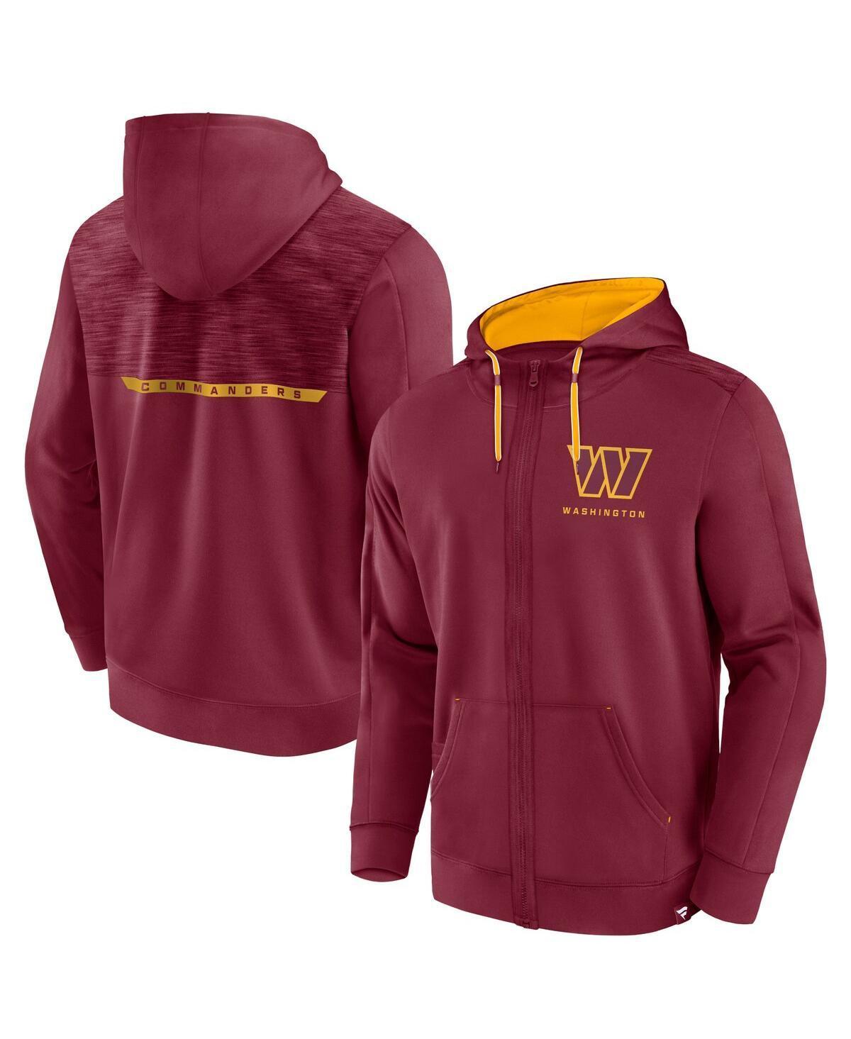 Mens Fanatics Branded Burgundy Washington Commanders Defender Evo Full-Zip Hoodie Product Image