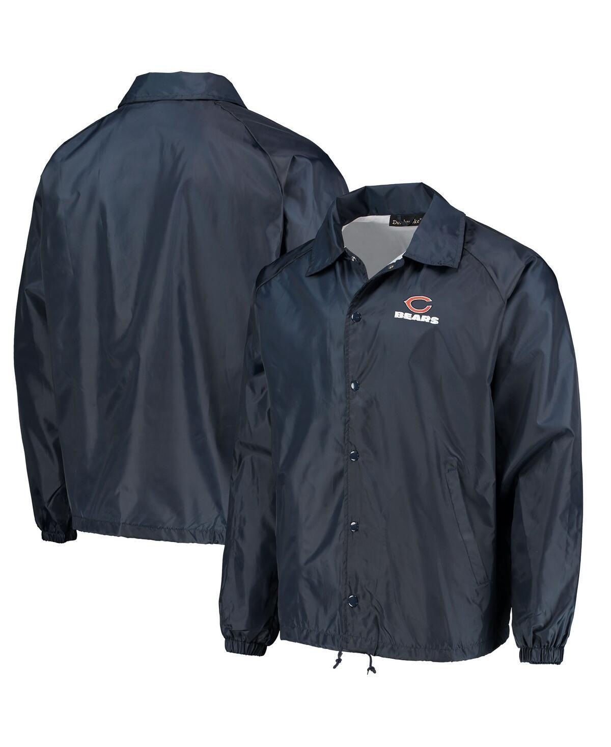 Mens Navy Chicago Bears Coaches Classic Raglan Full-Snap Windbreaker Jacket Product Image