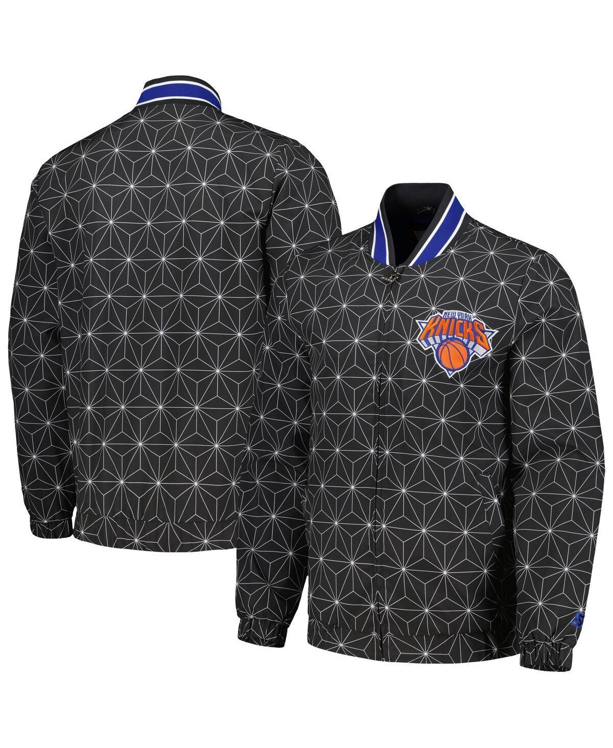 Mens Starter New York Knicks In-Field Play Fashion Satin Full-Zip Varsity Jacket Product Image