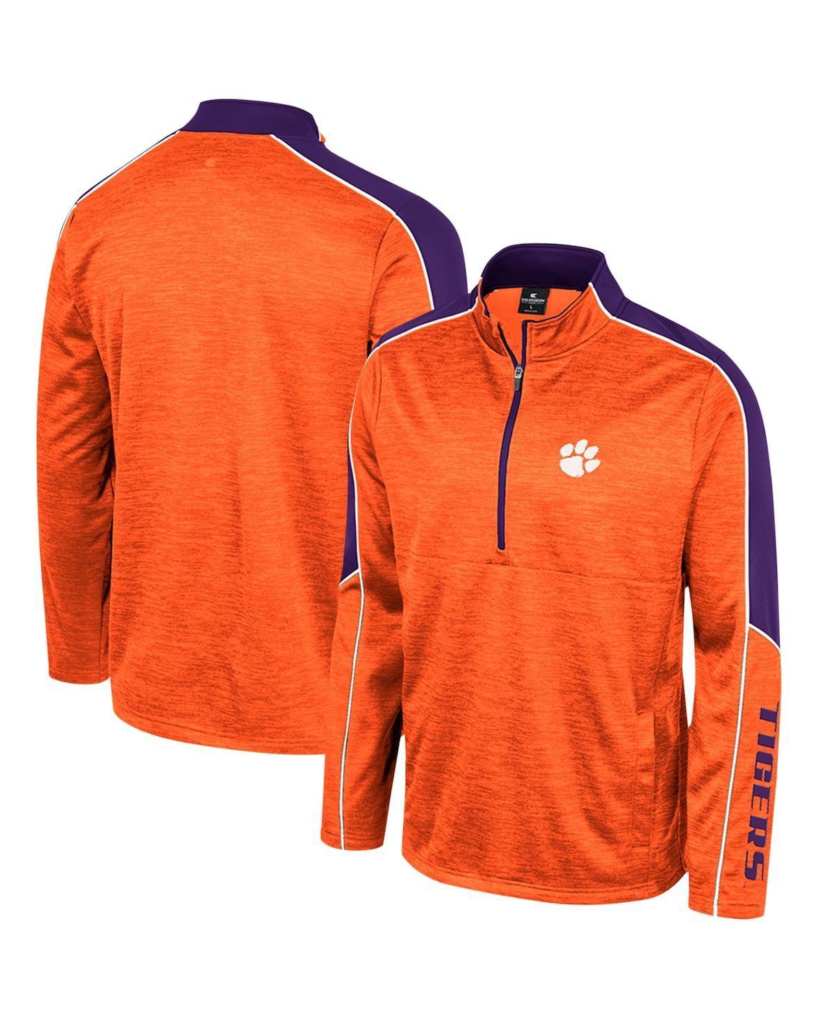 Mens Colosseum Clemson Tigers Marled Half-Zip Jacket Product Image