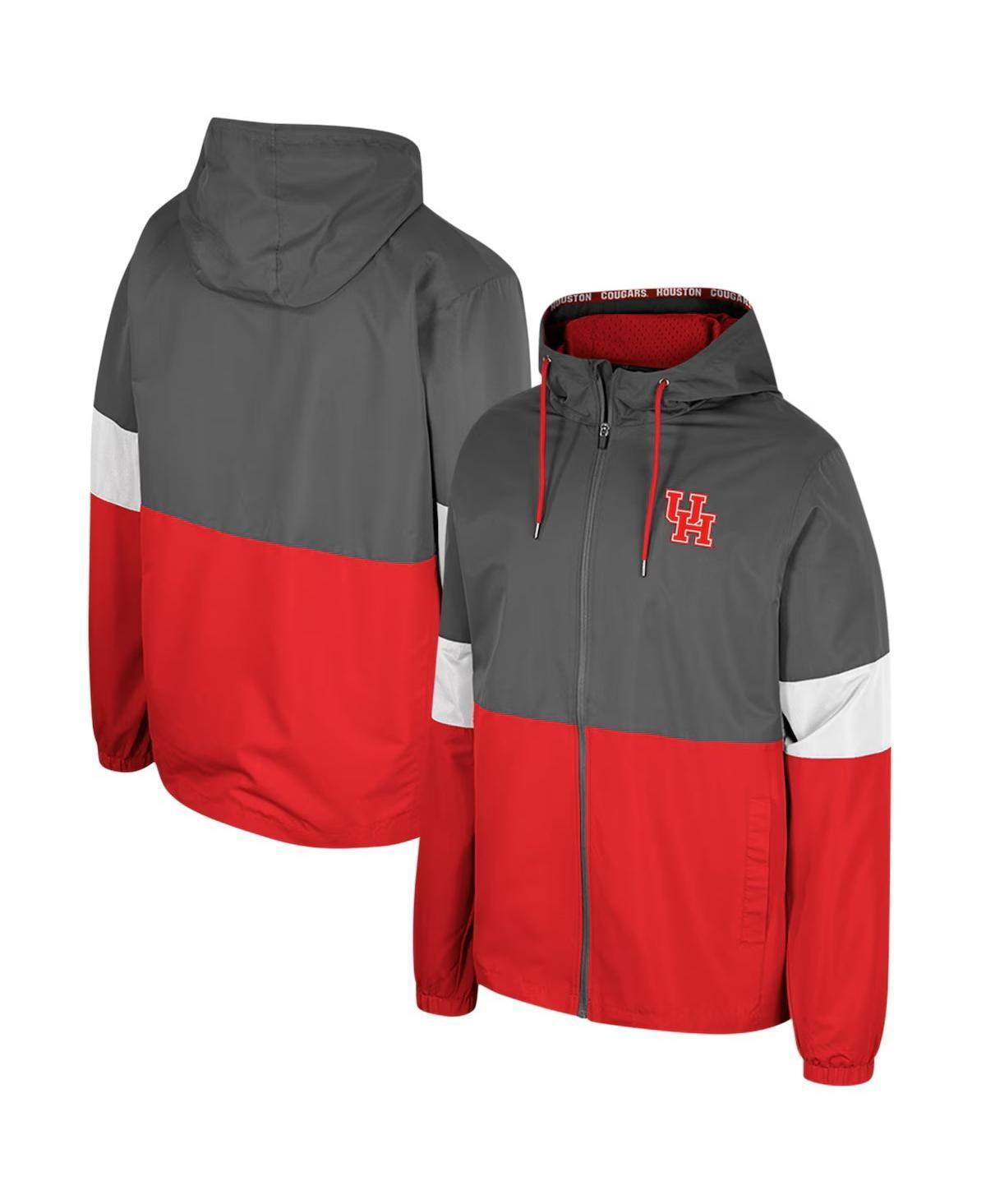 Mens Colosseum Charcoal Houston Cougars Miles Full-Zip Hoodie Jacket Product Image