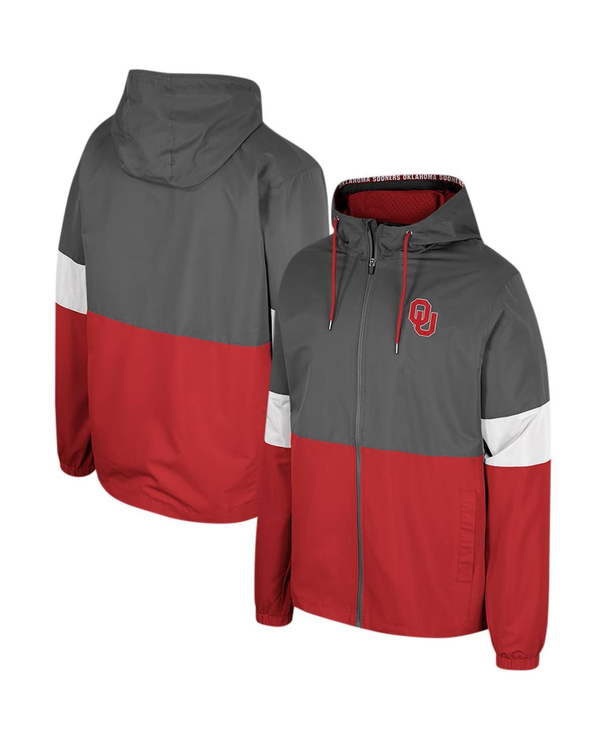 Mens Colosseum Charcoal Houston Cougars Miles Full-Zip Hoodie Jacket Product Image