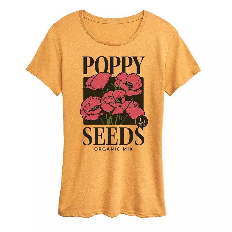 Womens Poppy Seed Packet Graphic Tee Grey Gray Product Image