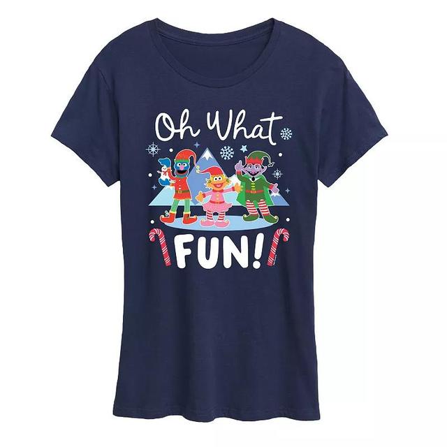 Womens Sesame Street Oh What Fun Graphic Tee, Girls Product Image