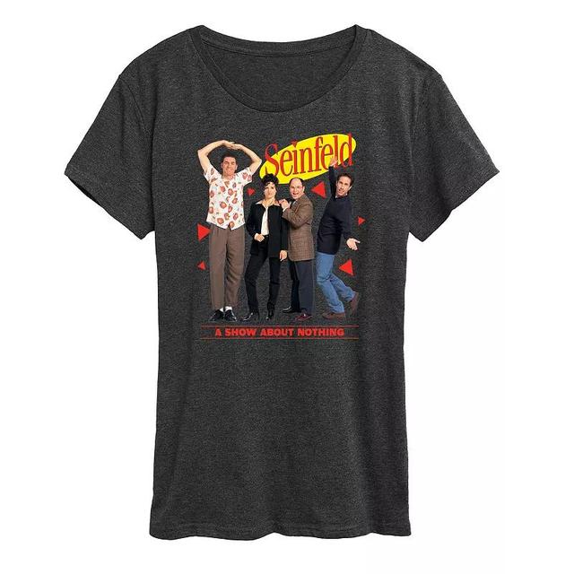 Womens Seinfeld Show About Nothing Graphic Tee Heather Grey Product Image