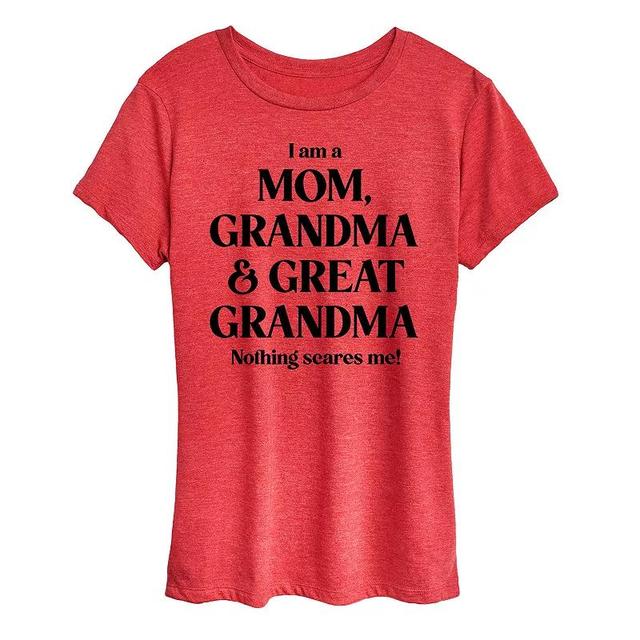 Womens Mom Grandma GG Graphic Tee, Girls Grey Royal Blue Product Image