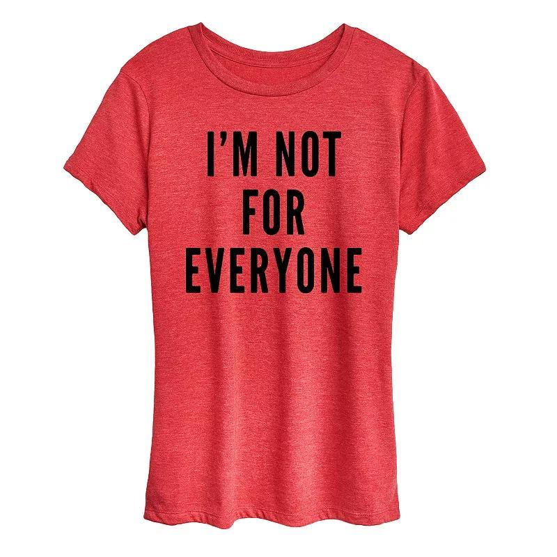 Womens Im Not For Everyone Graphic Tee, Girls Grey Gray Product Image