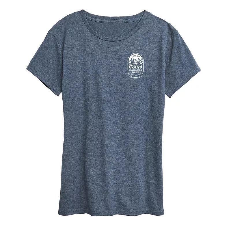 Womens Coors Banquet Mountains Graphic Tee Grey Blue Product Image