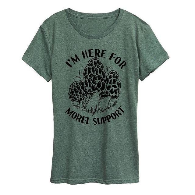 Womens Morel Support Graphic Tee, Girls Grey Green Product Image