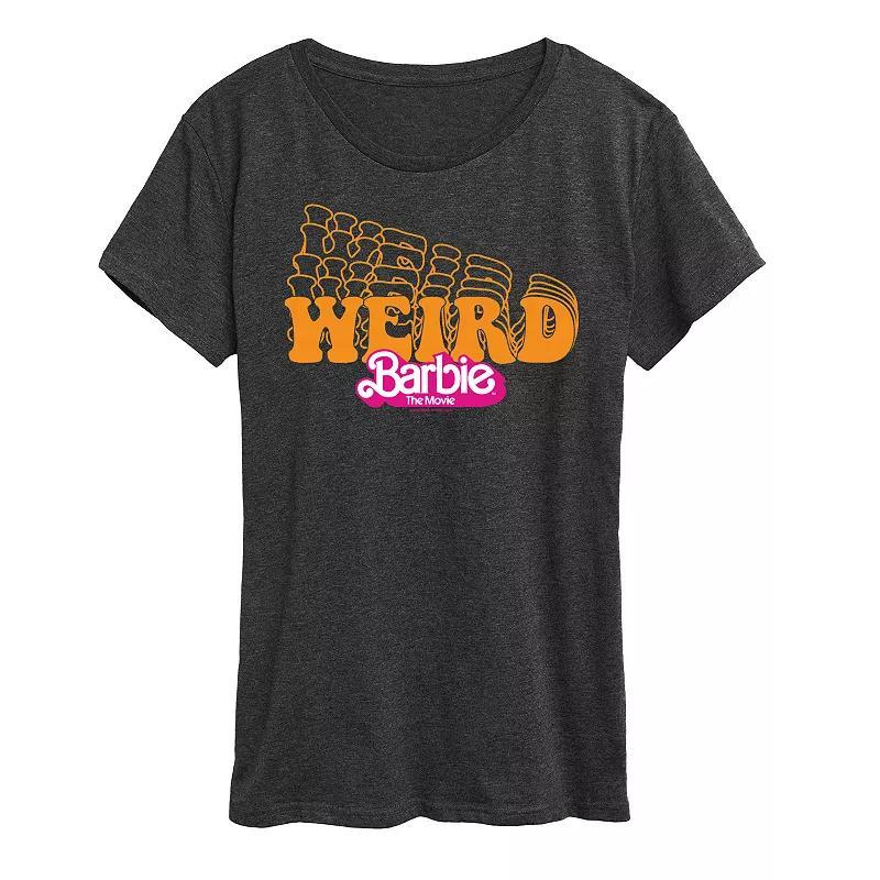 Womens Barbie The Movie Weird Barbie Graphic Tee, Girls Heather Grey Product Image