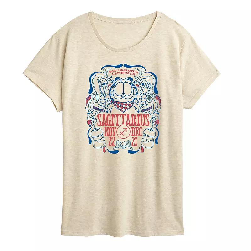 Womens Garfield Sagittarius Graphic Tee Product Image